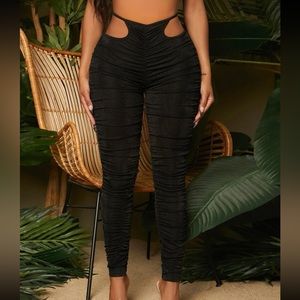 Black cut out going out leggings